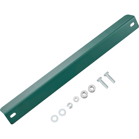 Global Industrial 24in Angle End Stop & Hardware for Roller Conveyors, 12 Gauge Steel 293189